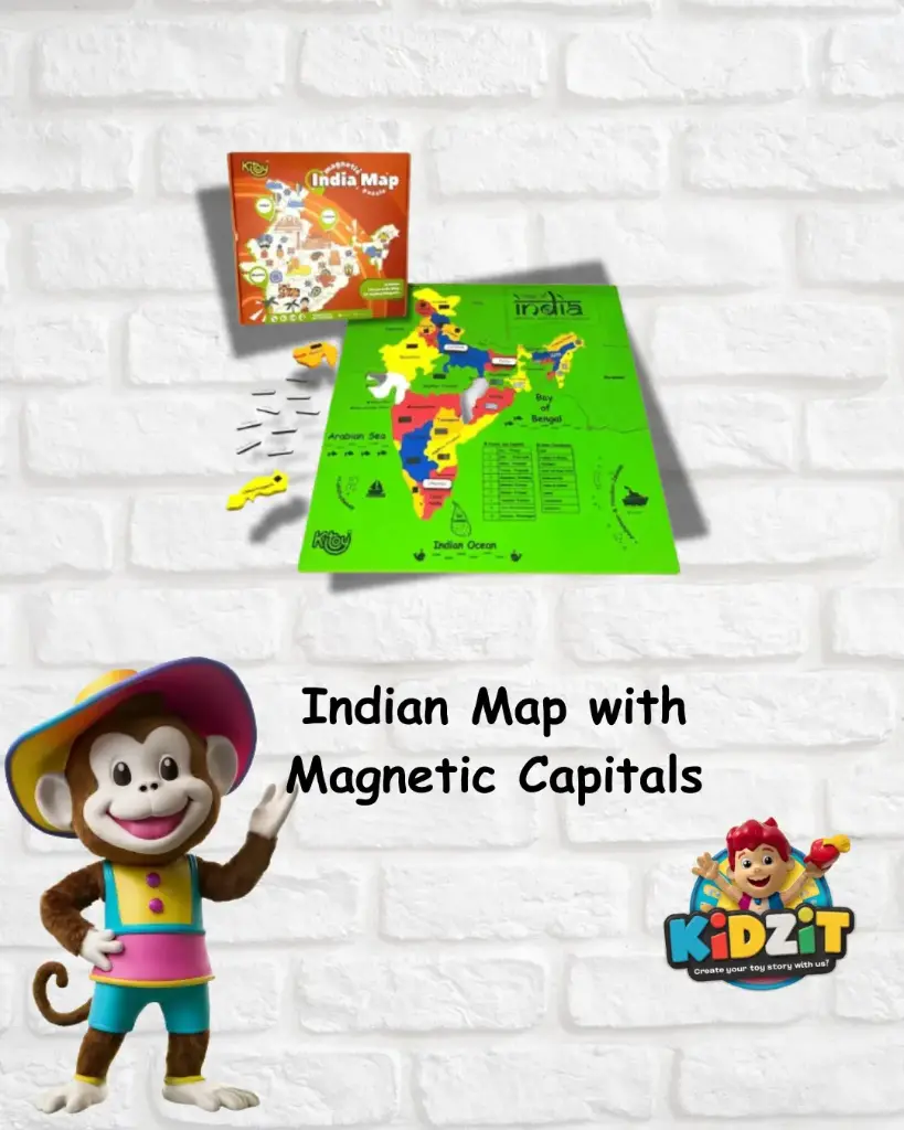 Indian Magnetic Map (With Magnetic Capitals)